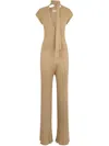 Liu •jo Lurex Jumpsuit In Nude