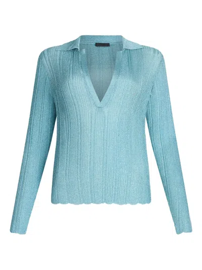 Liu •jo Lurex® Sweater In Blue