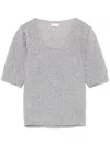Liu •jo Lurex T-shirt In Grey