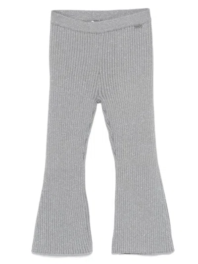 Liu •jo Kids' Lurex Trousers In 灰色
