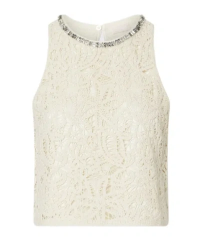 Liu •jo Liu Jo Macramé Top In White