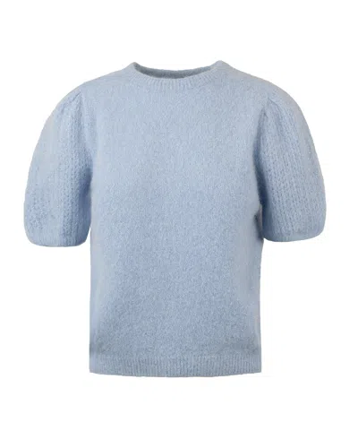 LIU •JO MAGLIA GIROCOLLO CELESTE