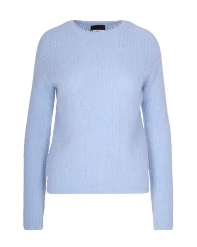 LIU •JO MAGLIA GIROCOLLO CELESTE