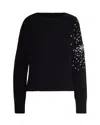 Liu •jo Maglia In Lana Con Strass Nera In Black
