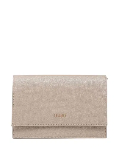 Liu •jo Mahn Clutch Bag In Gold