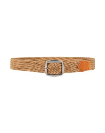 Liu •jo Man Man Belt Beige Size 34 Leather, Textile Fibers In Sand