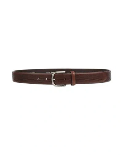 Liu •jo Man Man Belt Dark Brown Size 34 Soft Leather