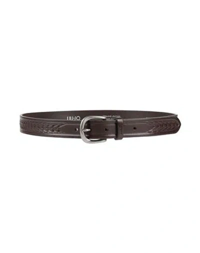 Liu •jo Man Man Belt Dark Brown Size 36 Leather