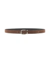 Liu •jo Man Man Belt Dark Brown Size 39.5 Leather In Brown