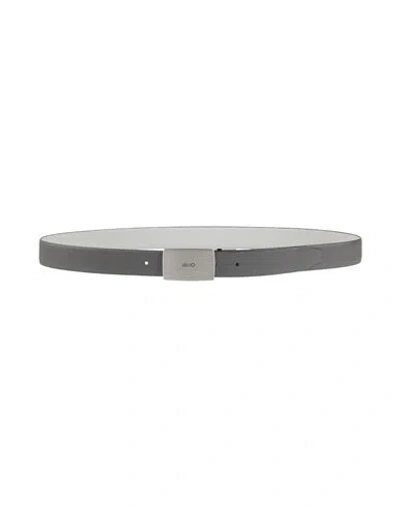 Liu •jo Man Man Belt Grey Size 39.5 Leather