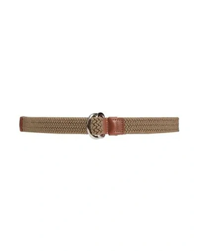 Liu •jo Man Man Belt Khaki Size 39.5 Textile Fibers In Pattern