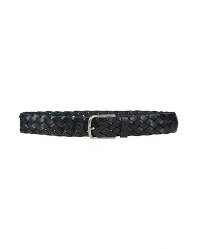 Liu •jo Man Man Belt Midnight Blue Size 34 Leather