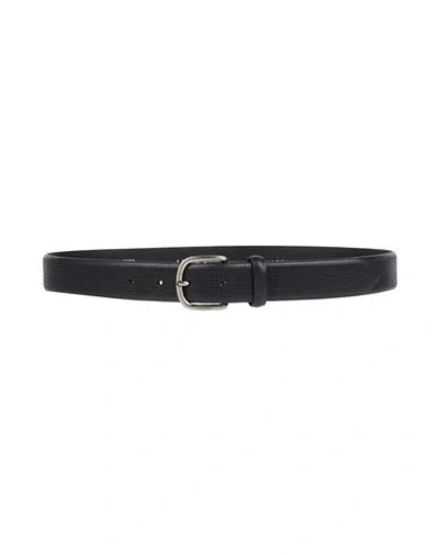 Liu •jo Man Man Belt Navy Size 34 Soft Leather In Blue