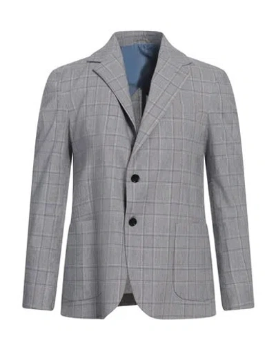 Liu •jo Man Man Blazer Light Blue Size 38 Cotton, Linen, Polyester, Elastane