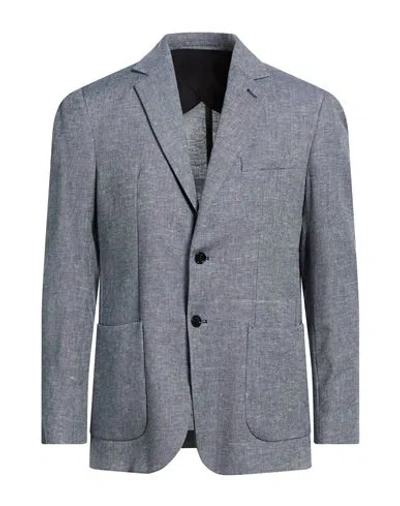 Liu •jo Man Man Blazer Light Blue Size 40 Linen, Cotton