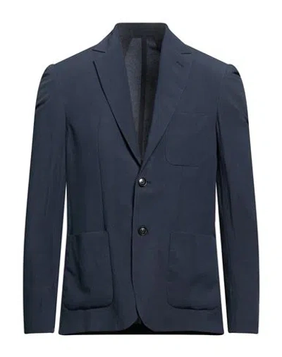 Liu •jo Man Man Blazer Midnight Blue Size 42 Viscose, Linen