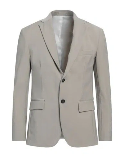 Liu •jo Man Man Blazer Taupe Size 46 Polyester, Virgin Wool, Elastane In Grey