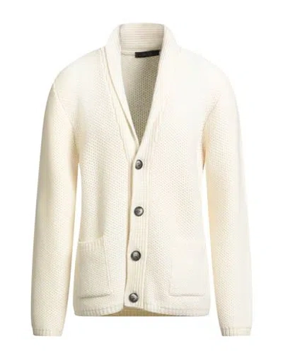 Liu •jo Man Man Cardigan Cream Size Xxl Wool, Polyamide In Gold
