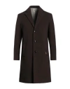 Liu •jo Man Man Coat Dark Brown Size 36 Virgin Wool, Polyamide In Brown