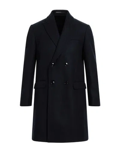 Liu •jo Man Man Coat Midnight Blue Size 38 Virgin Wool, Polyamide, Cashmere