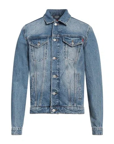 Liu •jo Man Man Denim Outerwear Blue Size 3xl Cotton, Polyester