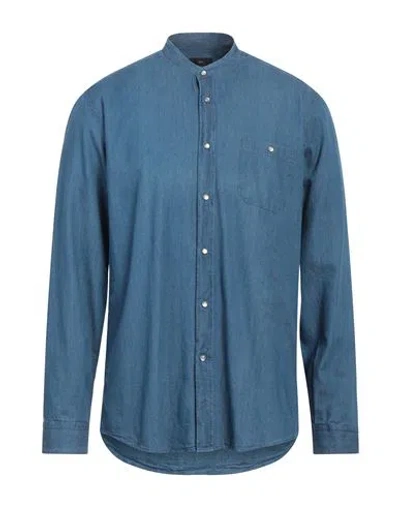 Liu •jo Man Man Denim Shirt Blue Size 16 Cotton