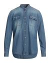 Liu •jo Man Man Denim Shirt Blue Size M Cotton In Blue