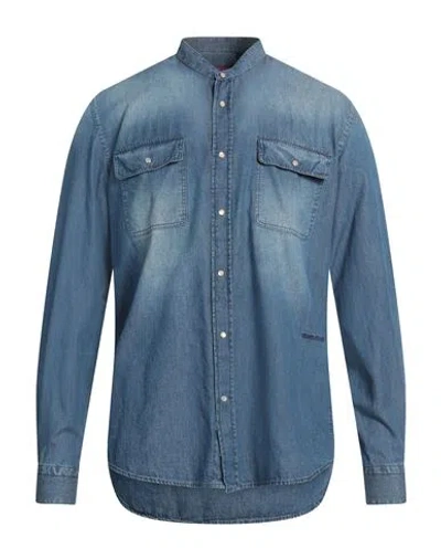 Liu •jo Man Man Denim Shirt Blue Size M Cotton