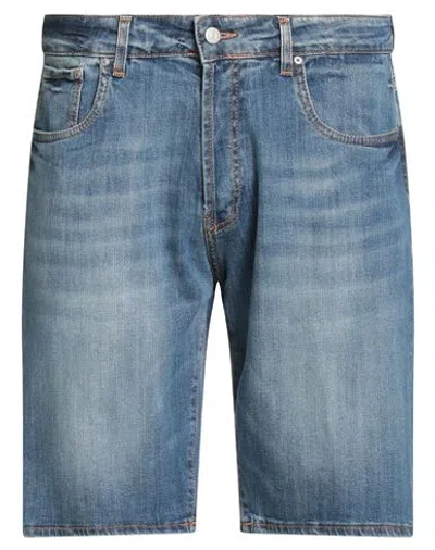 Liu •jo Man Man Denim Shorts Blue Size 40 Cotton, Elastane
