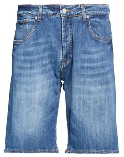 Liu •jo Man Man Denim Shorts Blue Size 40 Cotton, Elastane