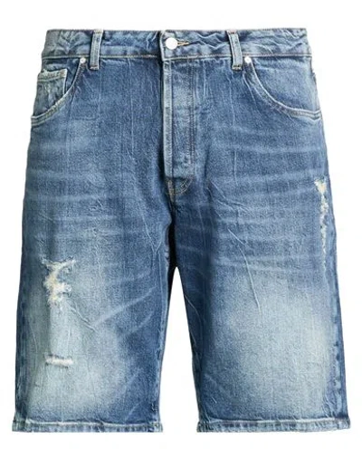 Liu •jo Man Man Denim Shorts Blue Size 40 Cotton, Elastane