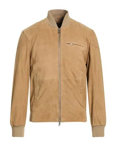 Liu •jo Man Man Jacket Camel Size L Leather In Brown