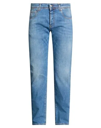 Liu •jo Man Man Jeans Blue Size 38 Cotton, Elastane