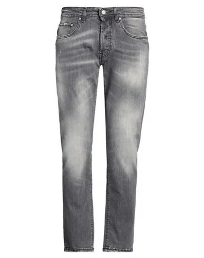 Liu •jo Man Man Jeans Grey Size 34 Cotton, Elastane In Black