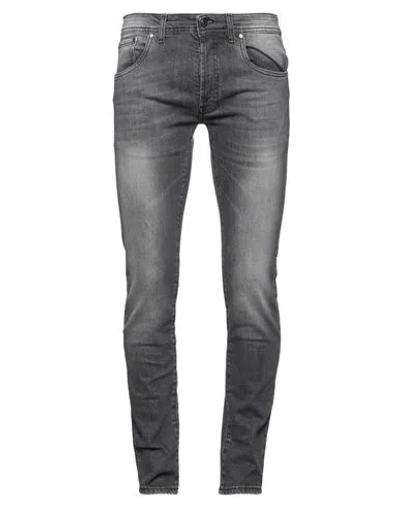 Liu •jo Man Man Jeans Grey Size 34w-34l Cotton, Elastane