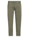 Liu •jo Man Man Jeans Military Green Size 35 Cotton, Elastane In Green
