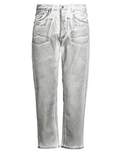 Liu •jo Man Man Jeans White Size 34 Cotton, Elastane In Black