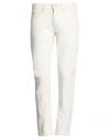 Liu •jo Man Man Jeans White Size 34 Cotton, Elastane In White