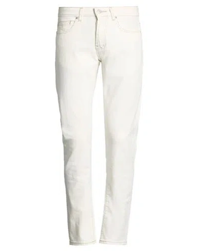 Liu •jo Man Man Jeans White Size 34 Cotton, Elastane