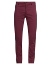 Liu •jo Man Man Pants Burgundy Size 34 Cotton, Elastane