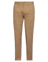 Liu •jo Man Man Pants Camel Size 28 Cotton, Elastane In Brown