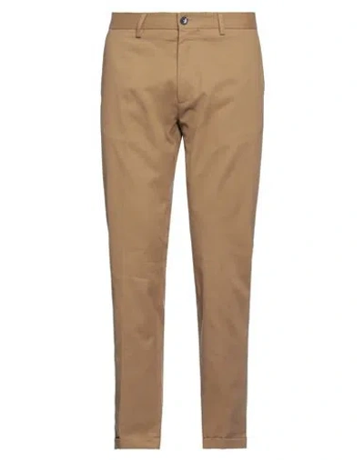 Liu •jo Man Man Pants Camel Size 28 Cotton, Elastane In Brown
