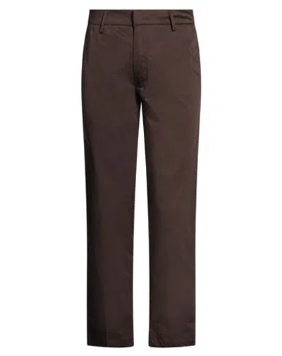 Liu •jo Man Man Pants Chocolate Brown Size 36 Cotton, Elastane