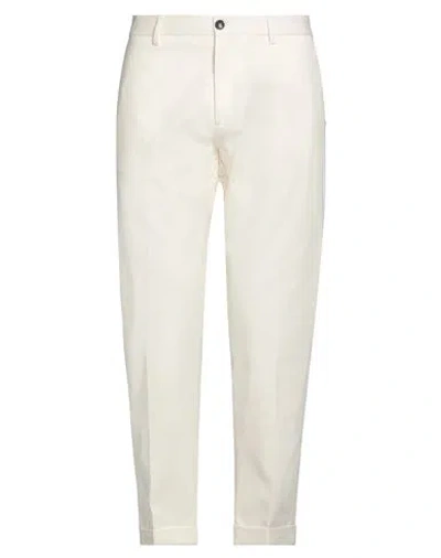 LIU •JO MAN LIU •JO MAN MAN PANTS CREAM SIZE 40 COTTON, ELASTANE