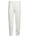 Liu •jo Man Man Pants Cream Size 40 Polyester, Cotton In White