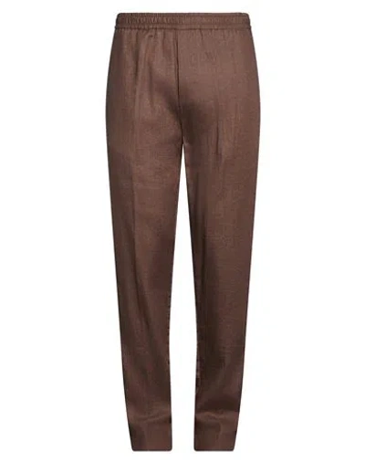 Liu •jo Man Man Pants Dark Brown Size 34 Linen