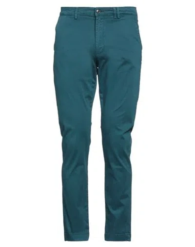 Liu •jo Man Man Pants Deep Teal Size 34 Cotton, Elastane In Green