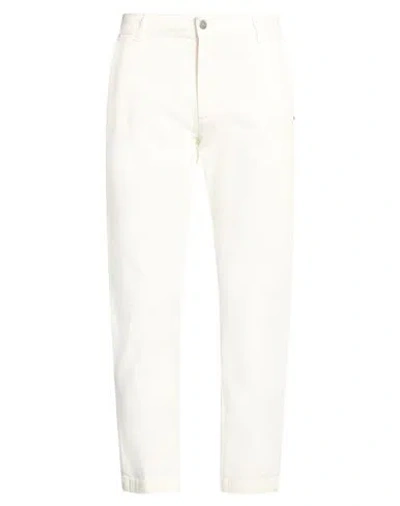 Liu •jo Man Man Pants Ivory Size 32 Cotton, Elastane In White