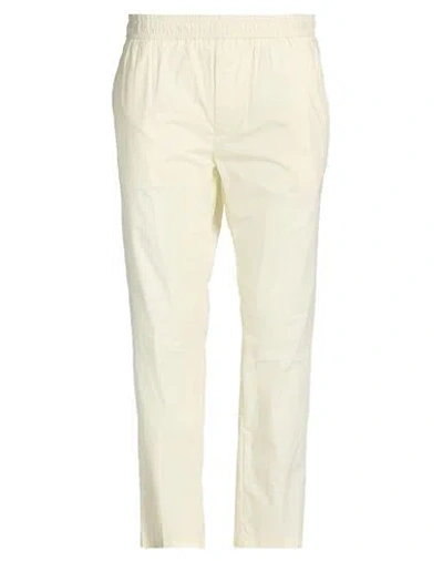 Liu •jo Man Man Pants Ivory Size 40 Cotton, Elastane In Green