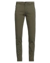 Liu •jo Man Man Pants Military Green Size 28 Cotton, Elastane
